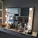 Навісне дзеркало з підсвічуванням для візажиста, бровиста, стиліста., фото 4