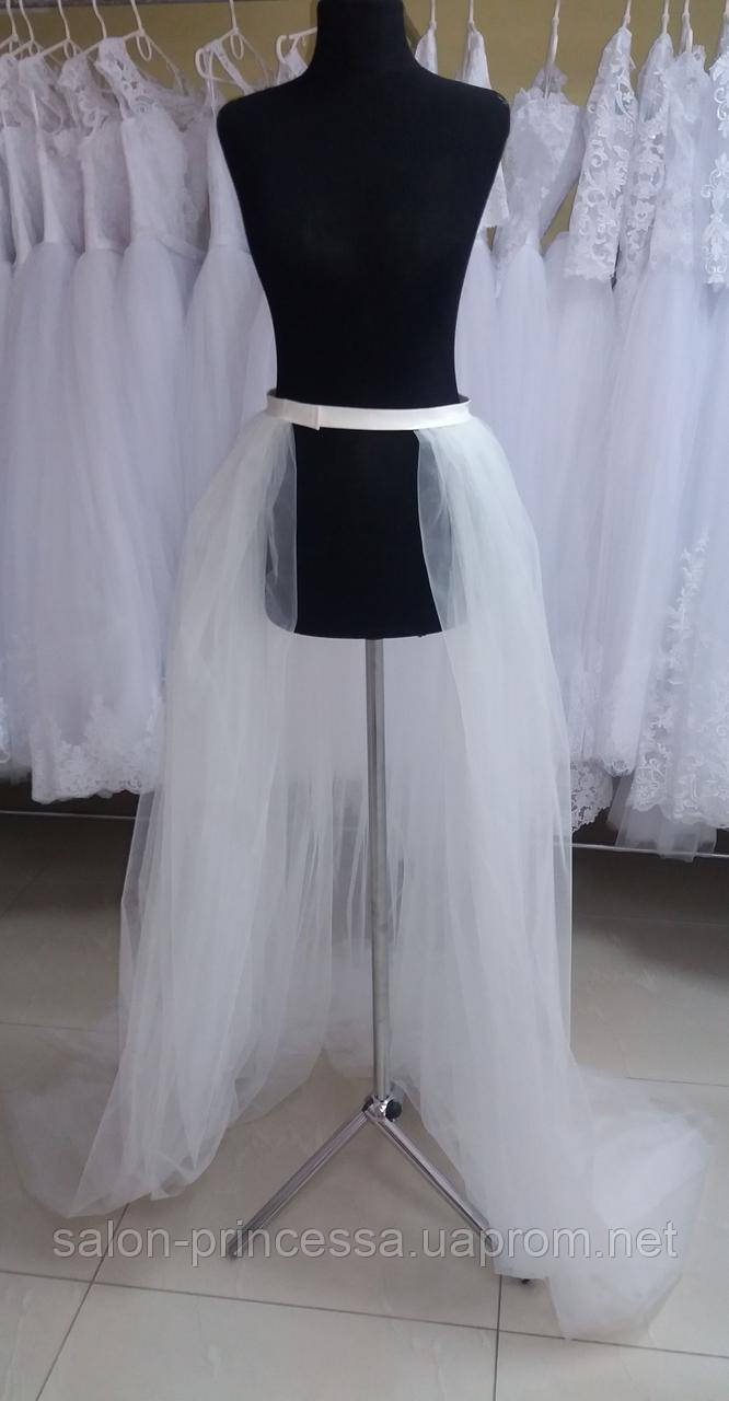 Свадебный съемная юбка мини шлейф трансформер - фото 4 - id-p655351665
