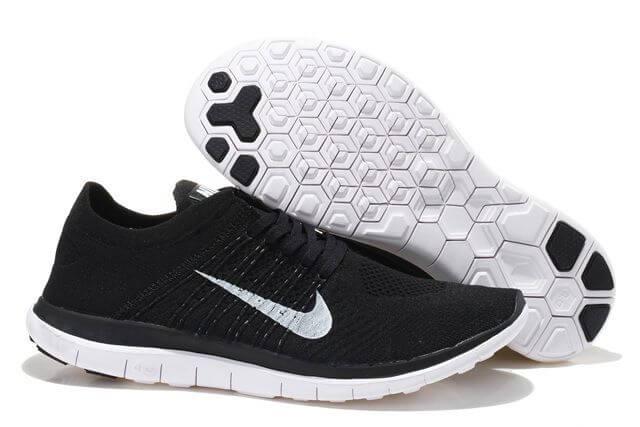 Кросівки Nike Free 4.0 Flyknit Running Shoes Black White, фото 1