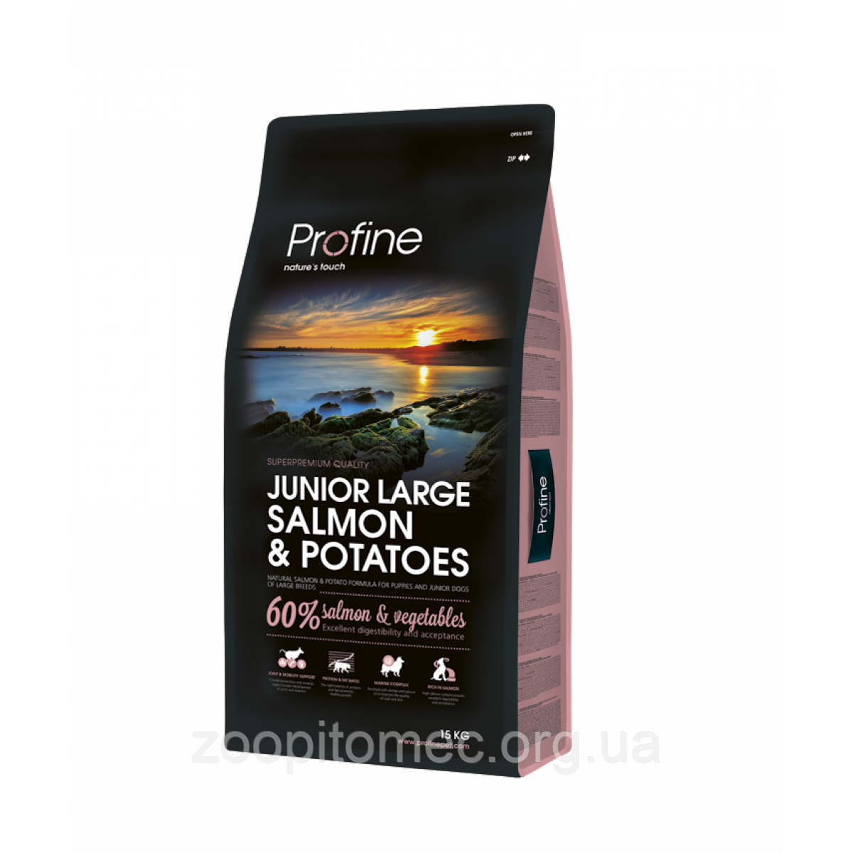 Profine (Профайн) Junior Large Breed Salmon Корм для цуценят і молодих собак великих порід з лососем, 15 кг
