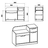 Тумбочка для взуття Компаніт ТО-12 900х660х380 мм, фото 4