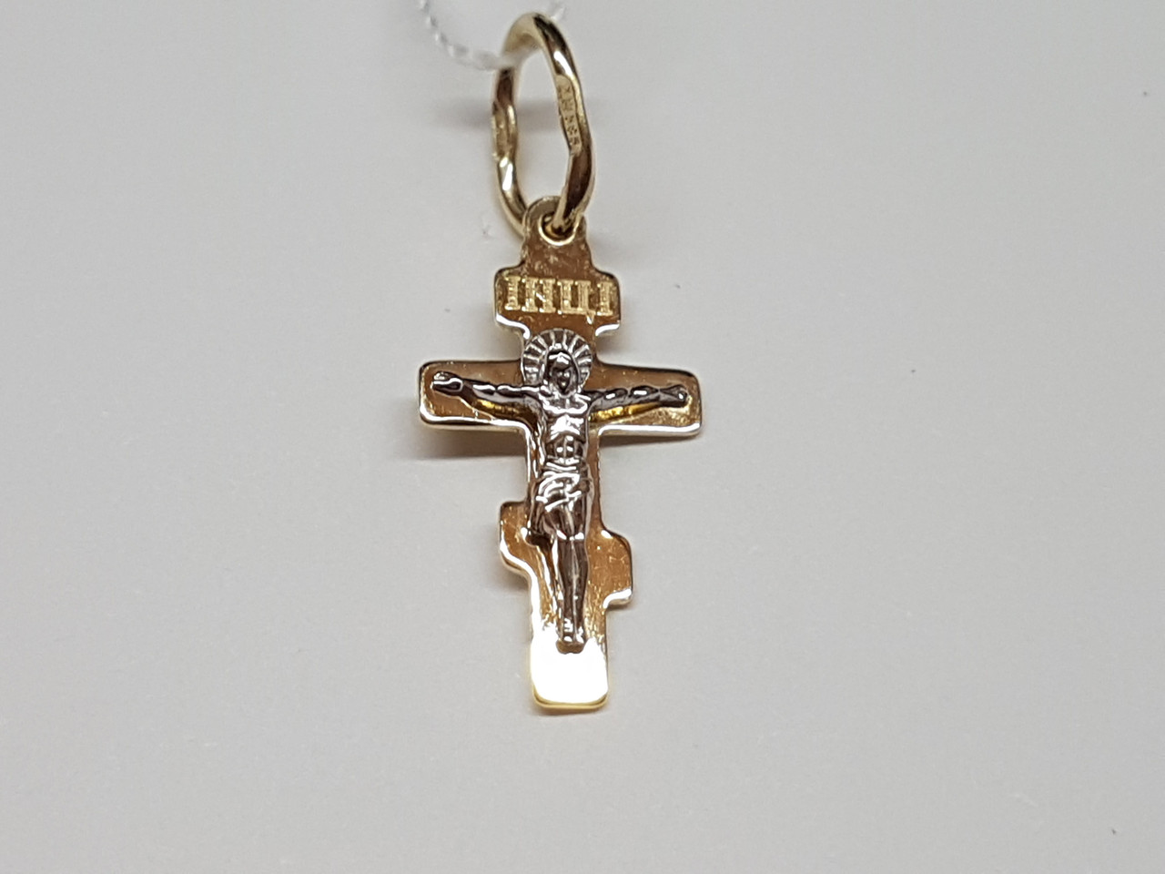 Золотий хрестик. Розп'яття Христа.  11506-ис євро