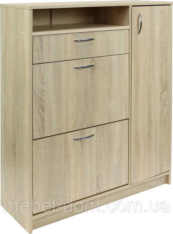 Обувница, высокая тумба для обуви Т-5, обувной шкаф. Дуб сонома ...