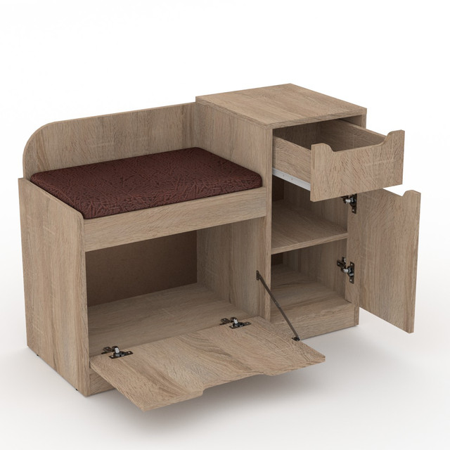 Вид полочек тумбочки ТО-12 Компанит