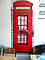 Фотошпалери на двері самоклеючі "Англійська телефонна будка"., фото 3