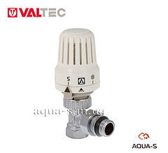 Кран з термоголовкою Valtec DN 1/2" кутовий термостатичний (Італія) VT.047.N.04