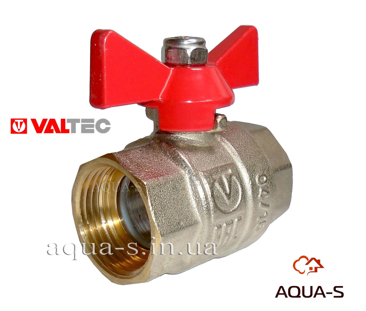 Кран кульовий Valtec BASE DN 1" (PN 40) внутрішній-внутрішній (Італія) VT.217.N.06, фото 1