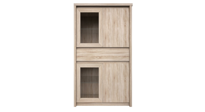Вітрина сервант буфет з МДФ/ДСП у вітальню WIT 2D2W1S дуб сонома Norton ВМВ Холдінг, фото 1