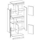 Вітрина сервант буфет з МДФ/ДСП у вітальню WIT 2D2W1S дуб сонома Norton ВМВ Холдінг, фото 2