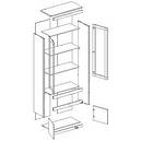 Вітрина сервант буфет з МДФ/ДСП у вітальню висока WIT WYS 2D2W1S дуб сонома Norton ВМВ Холдінг, фото 2