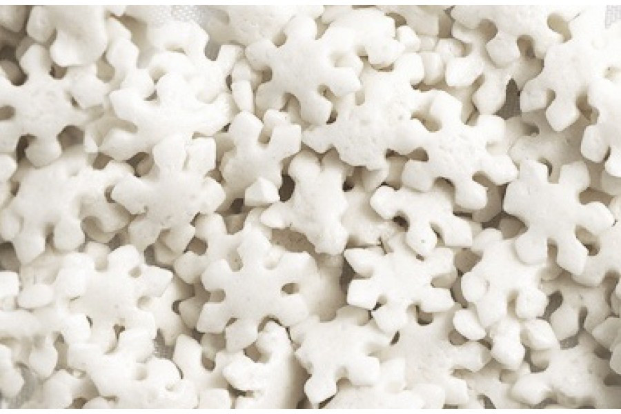 Посипка кондитерська Сніжинки білі, фото 1