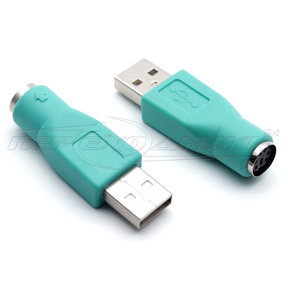 Переходник USB PS2 VCOM подключить мышь и клавиатуру с разъемом PS/2 к порту USB Переходник PS 2 (мышь, клавиатура) - USB (мама)
