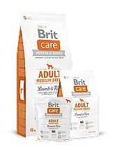 Корм Brit Care (Брит Кеа) Adult Medium Breed Lamb Rice для дорослих собак середніх порід ягня з рисом, 12 кг