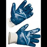 Перчатки  - полный облив нитрилом, мягкий манжет МБС (синие), фото 2