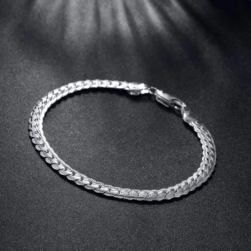 Cеребряный набор цепочка и браслет для мужчин - фото 3 - id-p655646196