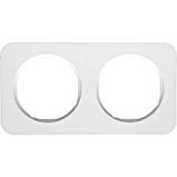 Рамка подвійна біла пластик - Berker R. 1, фото 2