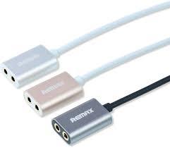 Переходник Remax 3.5mm Share Jack Cable RL-20S gold, фото 1