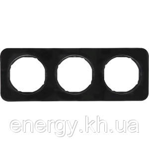 Рамка 3-ва пластик/чорний Berker R. 1, фото 1