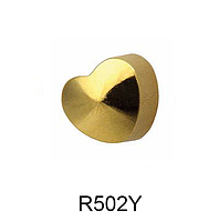Сережки-голки Форми STUDEX Сердечко (золото) 3мм R502Y (медична сталь)