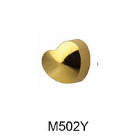 Сережки-голки Форми STUDEX Сердечко (золото) 2мм (медична сталь)
