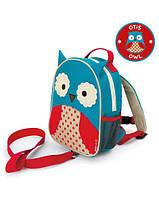 Детский дошкольный мини рюкзак с родительским ремешком Скип Хоп Сова 12М+