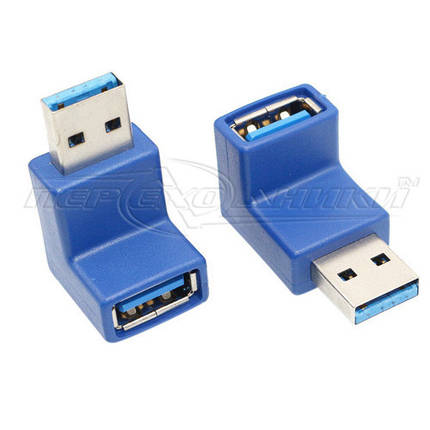 Перехідник USB 3.0 AM — AF, кутовий, фото 2