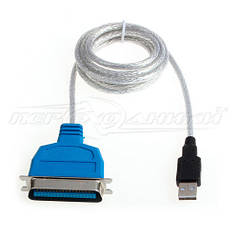 Кабель USB 2.0 to LPT DB36 паралельний порт IEEE 1284 36pin (2305IC), 1.5 м