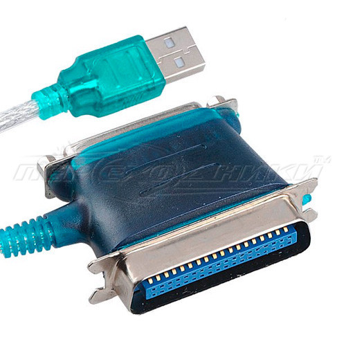 Кабель 2 в 1 USB 2.0 to LPT DB25 и DB36 параллельный порт IEEE 1284, 1м - фото 1 - id-p22237000