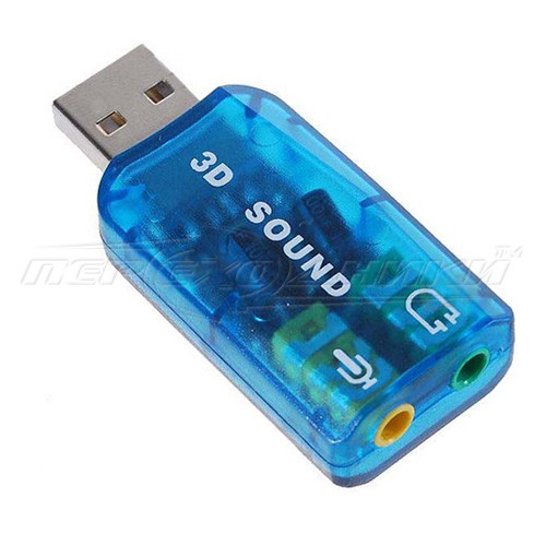 Адаптер звукова карта USB 3D Sound 5.1 - фото 1 - id-p22238390