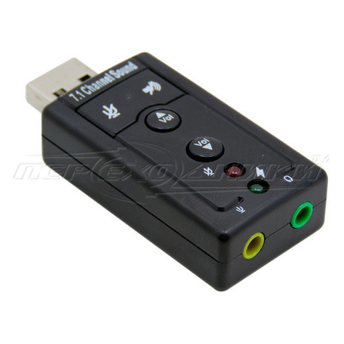 Адаптер Звуковая карта USB 3D Sound 7.1 - фото 1 - id-p22475349