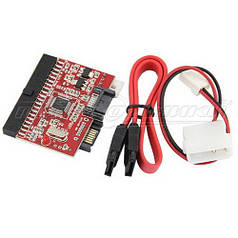 Адаптер SATA IDE двоспрямований, червона плата