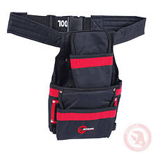 Сумка поясна слюсарно-будівельна, 3 кишені, поліестер INTERTOOL SP-1014