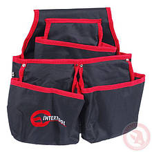 Сумка поясна слюсарно-будівельна, 4 кишені, поліестер INTERTOOL SP-1031