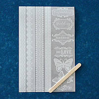 Натирання "Білі мережива", 22*15 см