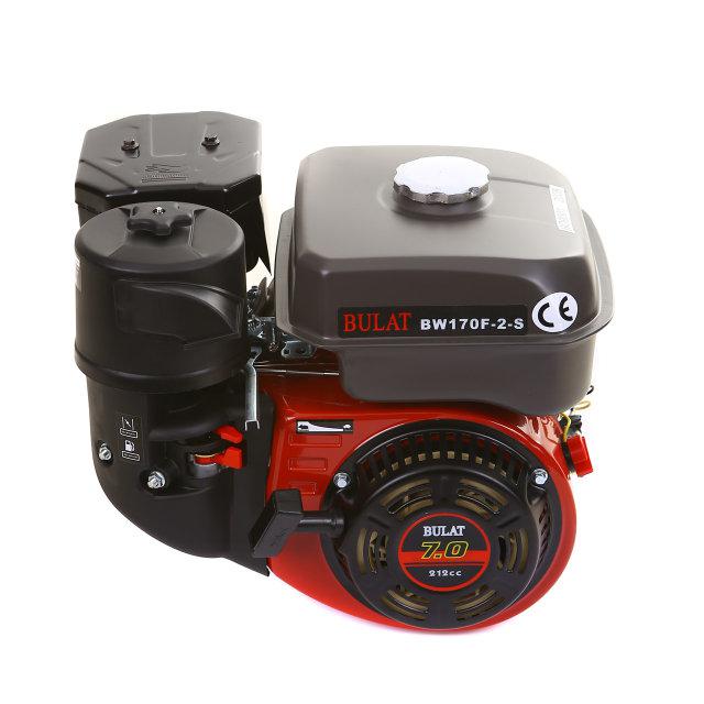 Двигун бензиновий BULAT BW170F2-S NEW (7 к. с., вал 20мм, шпонка, бак 5л), фото 1