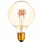 Лампа Едісона світлодіодна G95 4W куля димована "горизонтальна спіраль", фото 2