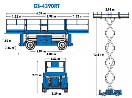 Оренда будівельного підйомника Genie 4390 RT, фото 2