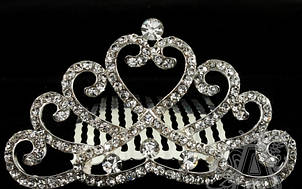 Діадема метал в стазах на гребені 7*5 см