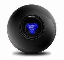 Магічний Куля провісник/ прийняття рішень 10х10 см (куля вісімка) чорний, англійська мова