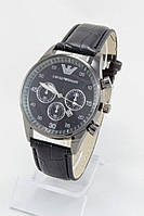 Мужские наручные часы Armani, антрацитовые с чёрным циферблатом ( код: IBW082BB )