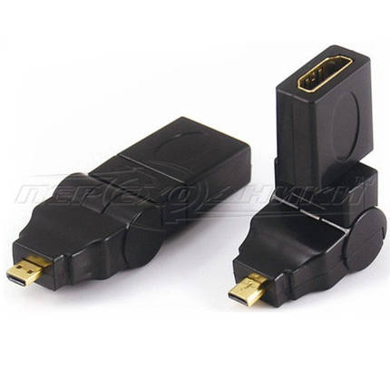 Перехідник micro HDMI (M) - HDMI (F), 360 градусів, фото 2
