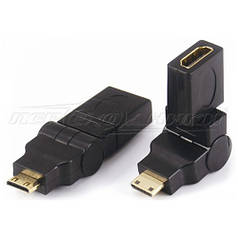 Перехідник mini HDMI (M) - HDMI (F), 360 градусів