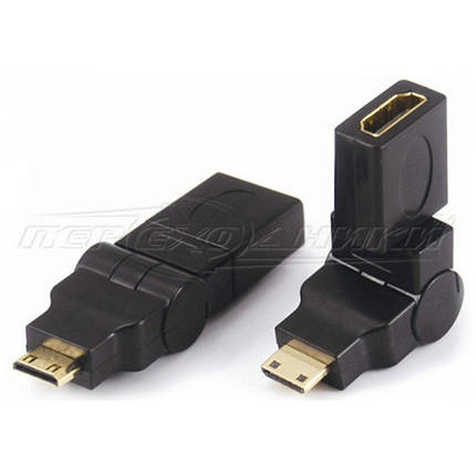 Перехідник mini HDMI (M) - HDMI (F), 360 градусів, фото 2