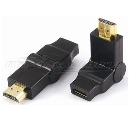 Перехідник mini HDMI (F) — HDMI (M), поворотний, фото 2