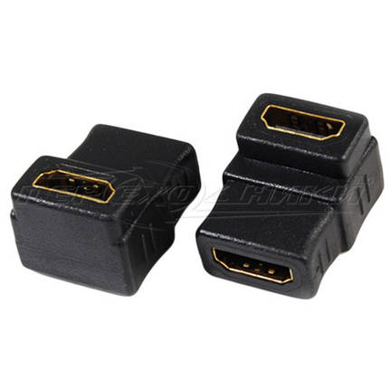 Перехідник HDMI (F) — HDMI (F), кутовий, фото 1