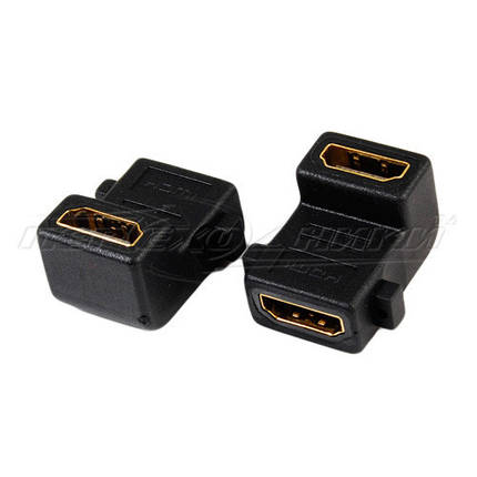 Перехідник HDMI (F) - HDMI (F), панельний кутовий, фото 2