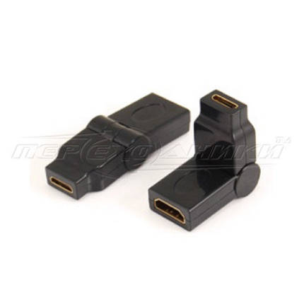 Перехідник mini HDMI (F) - HDMI (F), поворотний, фото 2