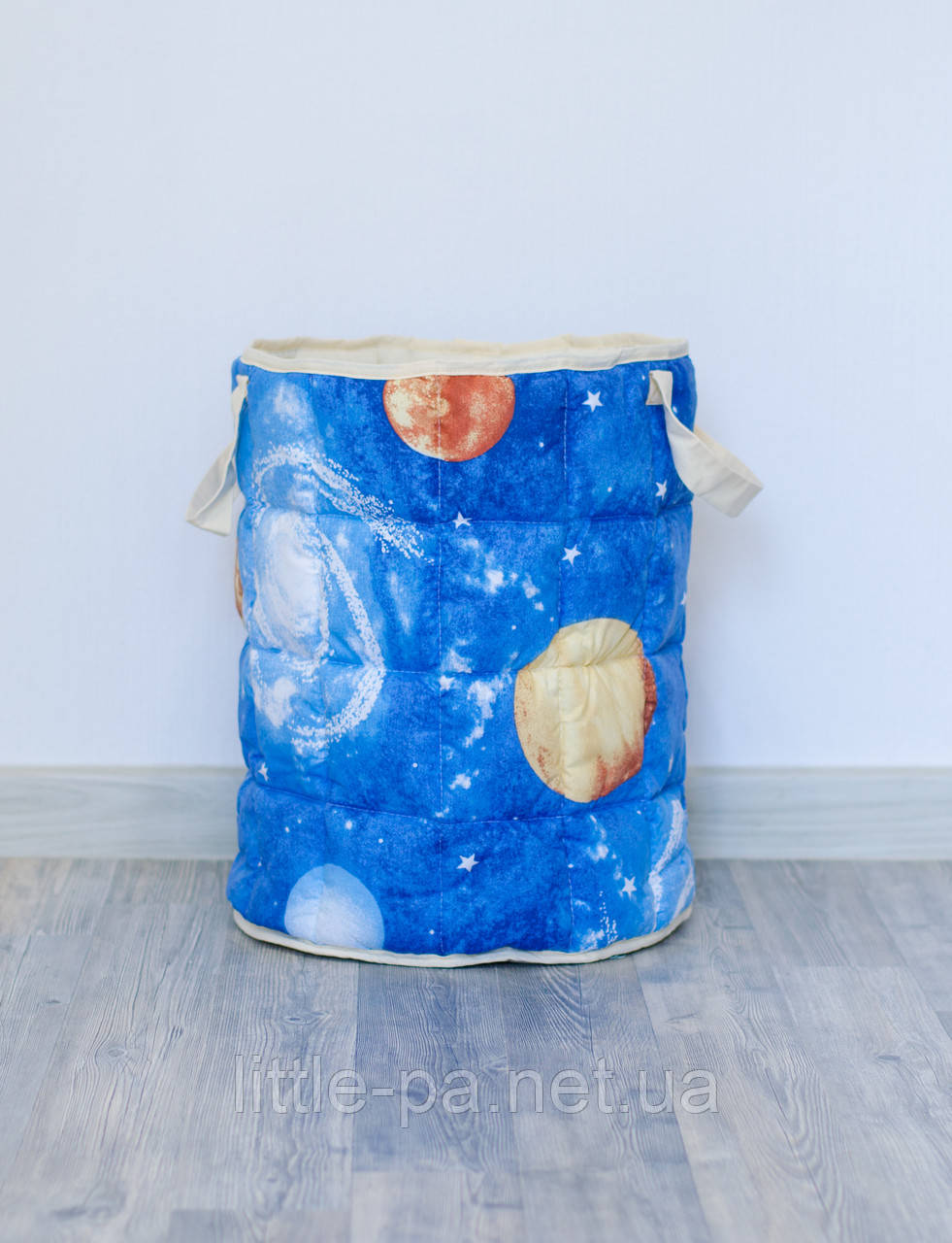 Текстильний великий кошик для дитячої кімнати "Космос"