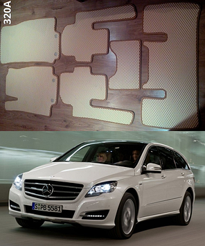 Килимки ЕВА в салон Mercedes R-classe (версія SHORT) '05-13, фото 1