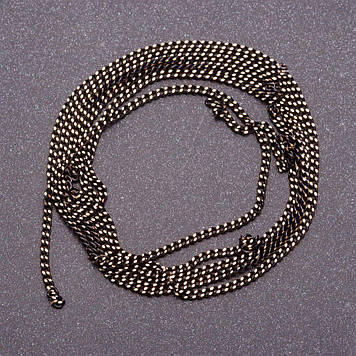 Фурнітура ланцюжок "панцирна" на метраж колір "чорне золото" d-1,7мм ціна за метр